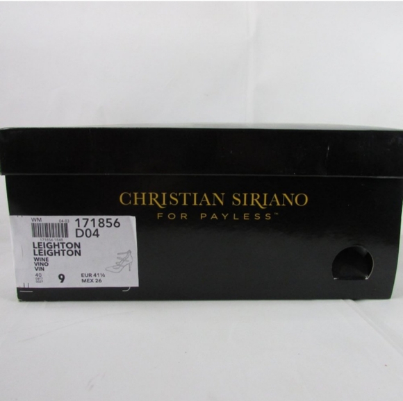 New Women's Size 9 Christian Siriano Leighton Ankle Strap Heels - Wine Red - Picture 3 of 3